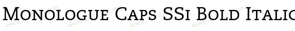 Monologue Caps SSi Bold Italic Small Caps字体转换